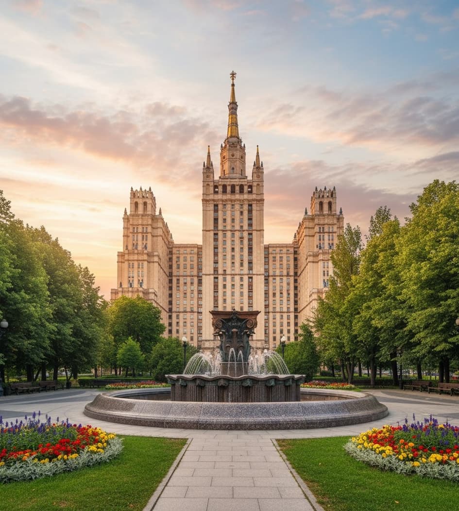 Автопутешествие по семи сталинским высоткам Москвы, кадр 3