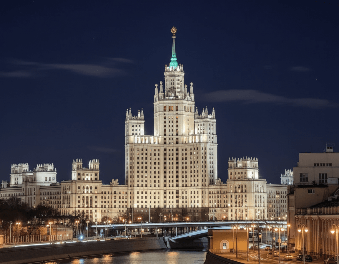 Автопутешествие по семи сталинским высоткам Москвы, кадр 4